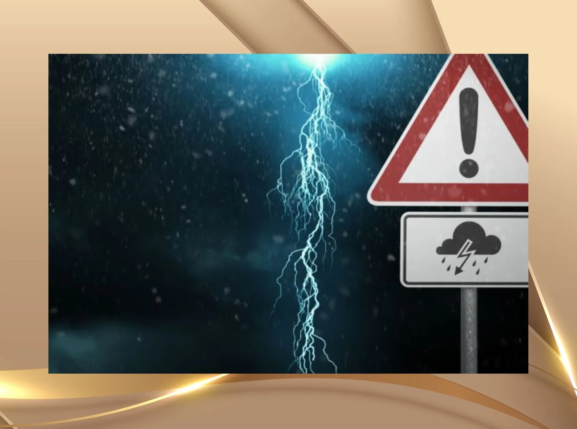 Blitzsymbol mit Achtungstafel als Sinnbild für die notwendige Verantwortung und Sicherheitsmassnahmen bei der Blitzhypnose.