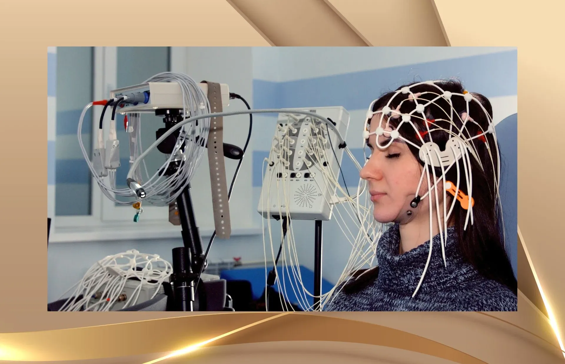 EEG-Darstellung veränderter Gehirnaktivität im somnambulen Trancezustand