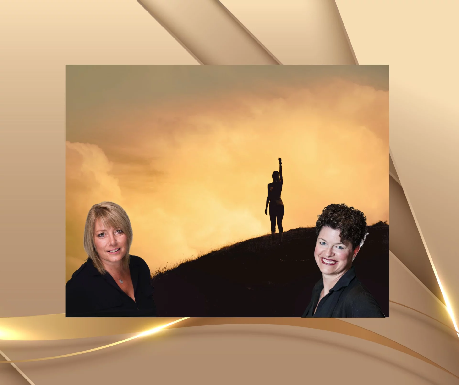 Sheila Granger and Nicole Wackernagel standing confidently together, presenting their professional training in hypnotic pain control.