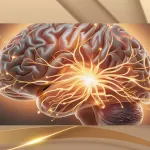 Gehirn-Darstellung mit HPA-Achse und Cortisol im Zusammenhang mit chronischem Stress