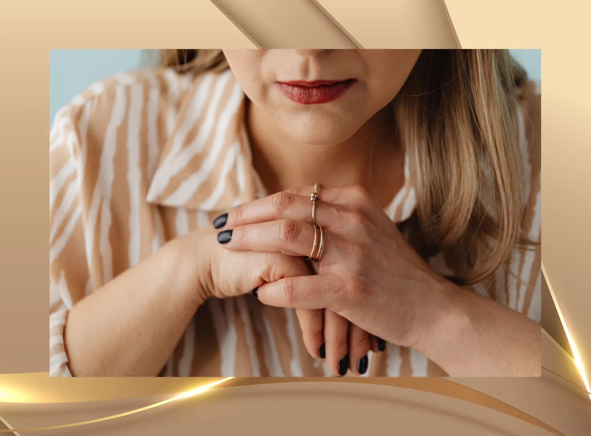 Nachdenkliche Frau im Zusammenhang mit stressbedingtem Abnehmen und Überlebensmodus