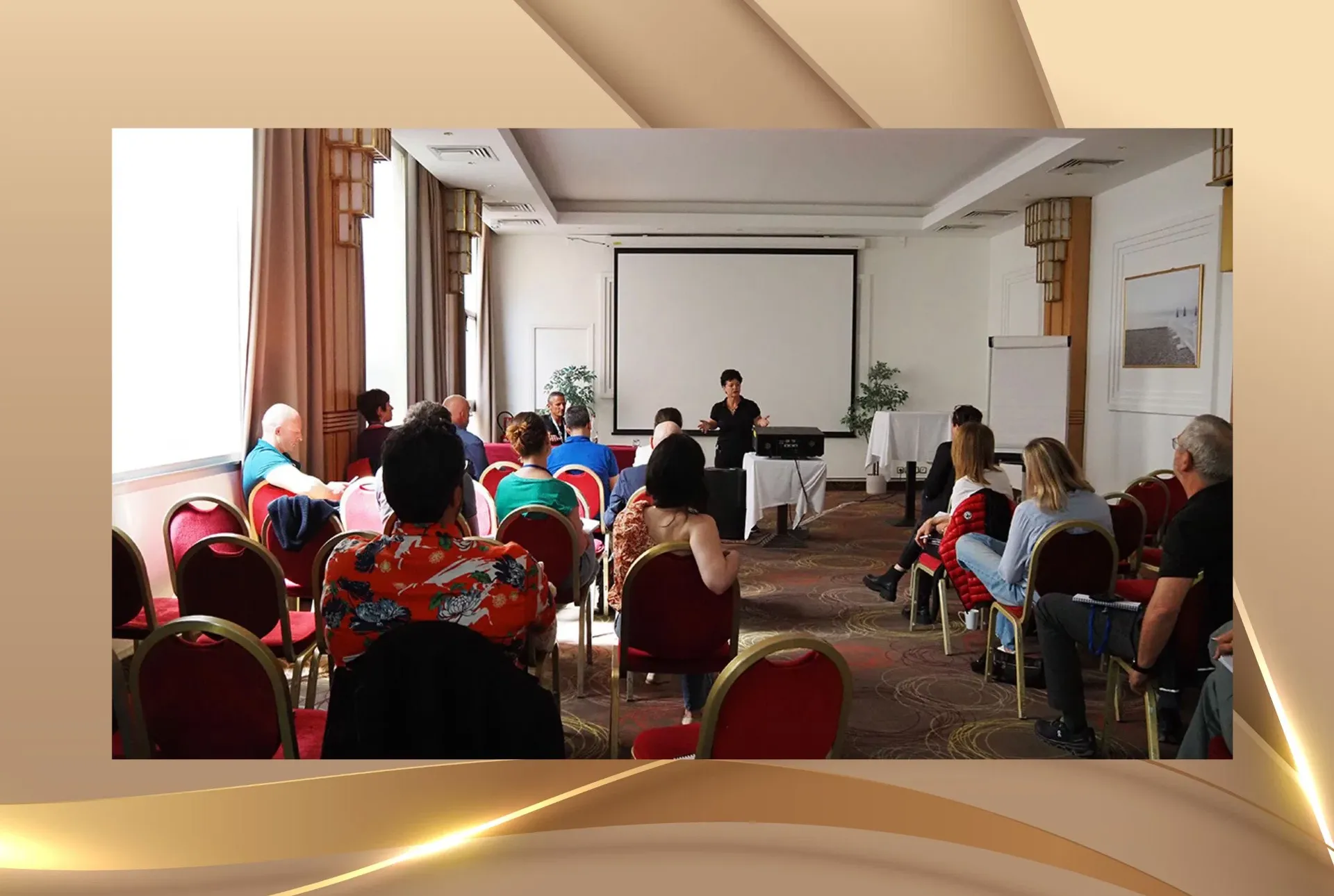 Blitzhypnose Vortrag während einer Ausbildung für medizinisches Personal