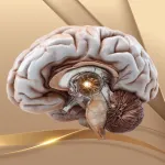 Darstellung eines Gehirns mit Fokus auf den Thalamus, der emotionale Reize verarbeitet und Situationen mit Gefühlen im Unterbewusstsein verknüpft.