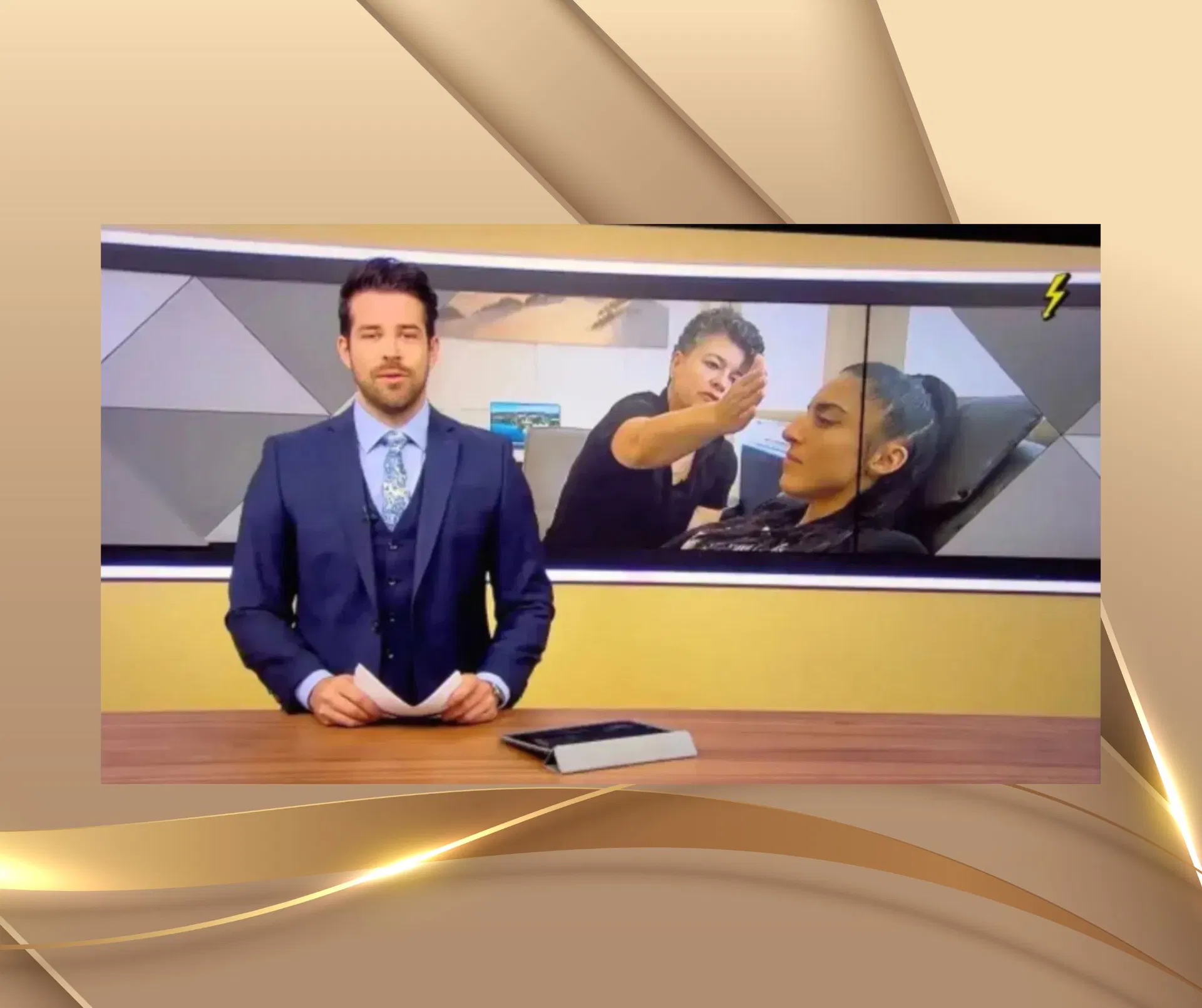 Dreharbeiten von Tele TOP über die internationale Auszeichnung von Nicole Wackernagel als «Hypnotiseurin des Jahres 2023».